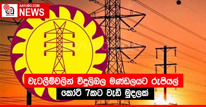 වැටලීම්වලින් විදුලිබල මණ්ඩලයට රුපියල් කෝටි 7කට වැඩි මුදලක්