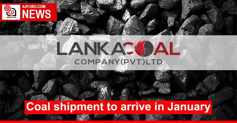 Coal shipment to arrive in January