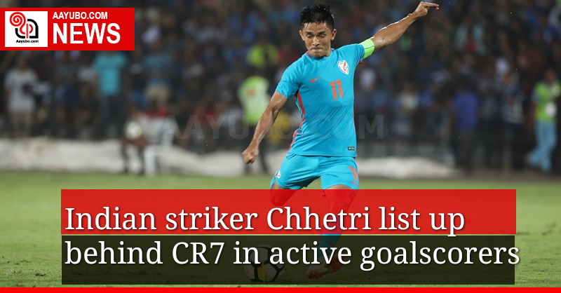 Indian striker Chhetri list up behind Christiana Ronaldo in active goalscorers 