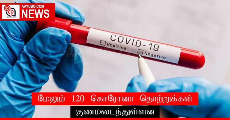 கொரோனாவால் பாதிக்கப்பட்ட 120 பேர் குணமடைந்துள்ளனர்