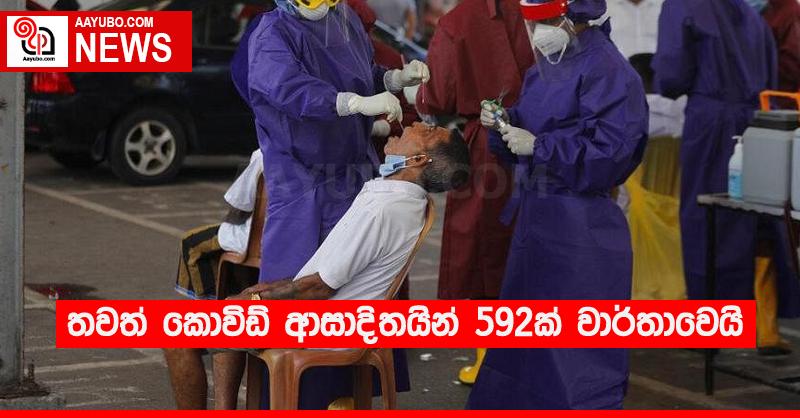 තවත් කොවිඩ් ආසාදිතයින් 592ක් වාර්තාවෙයි