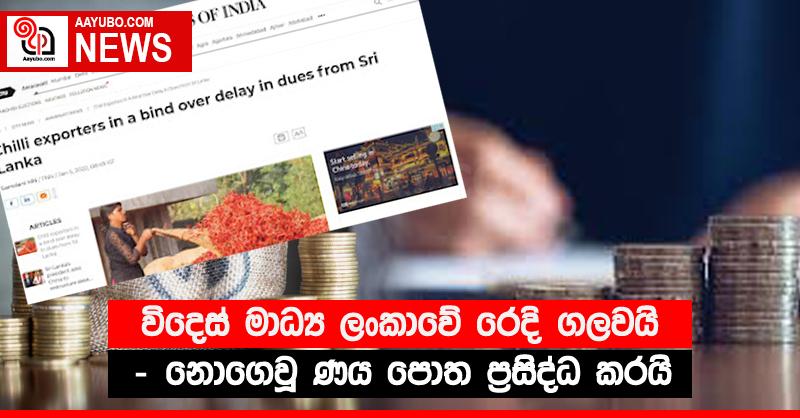 විදෙස් මාධ්‍ය ලංකාවේ රෙදි ගලවයි - නොගෙවූ ණය පොත ප්‍රසිද්ධ කරයි