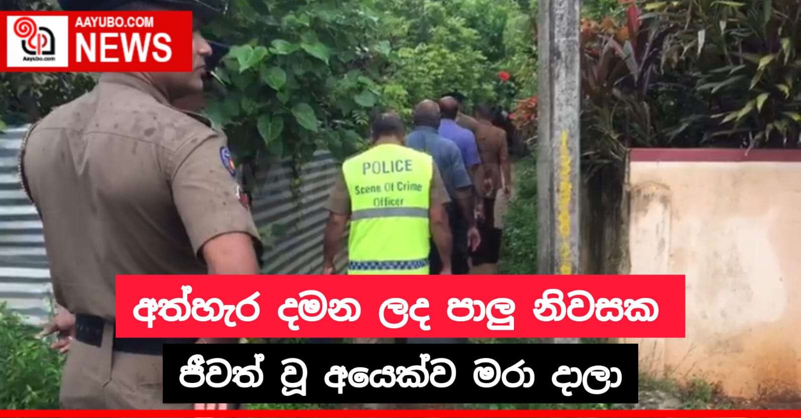 අත්හැර දමන ලද පාලු නිවසක සිටි අයෙක් මරා දාලා