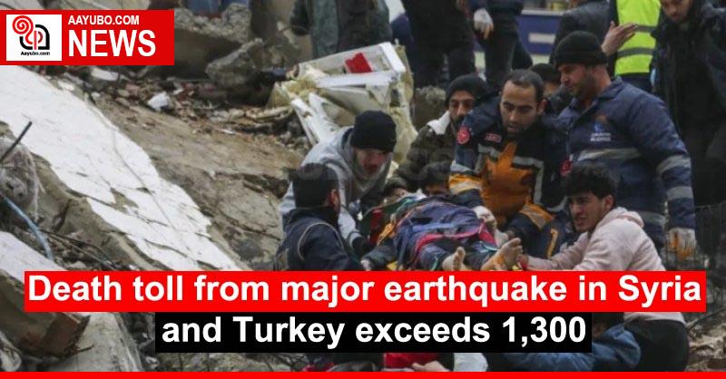 Death toll from major earthquake in Syria and Turkey exceeds 1,300