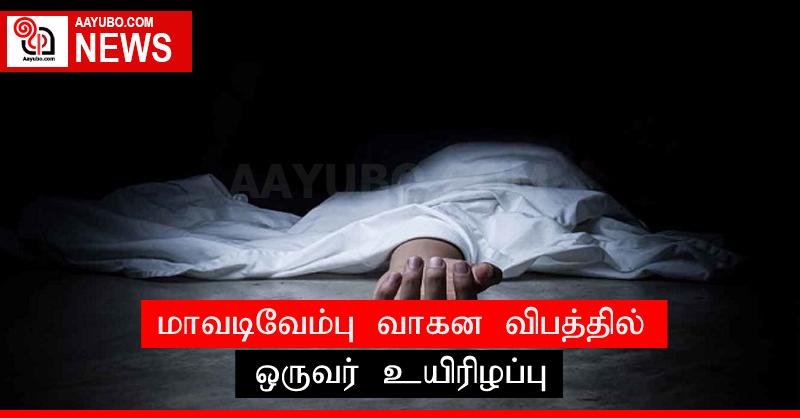 மாவடிவேம்பு வாகன விபத்தில் ஒருவர் உயிரிழப்பு