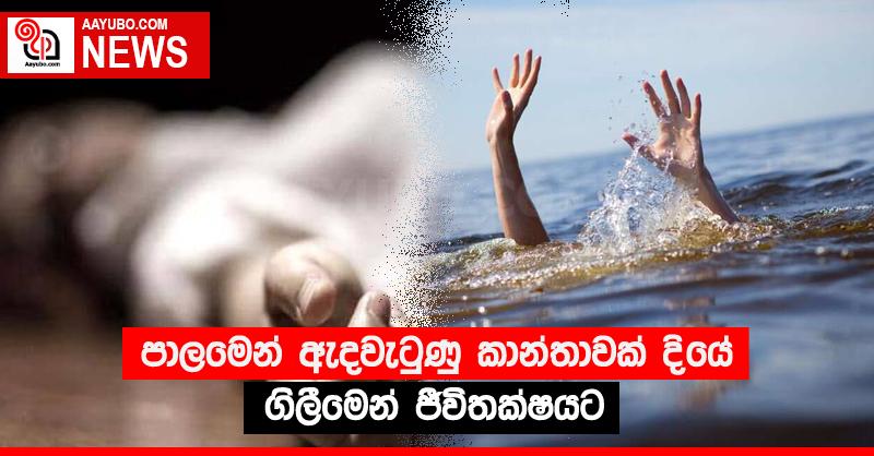 පාලමෙන් ඇදවැටුණු කාන්තාවක් දියේ ගිලීමෙන් ජීවිතක්‍ෂයට