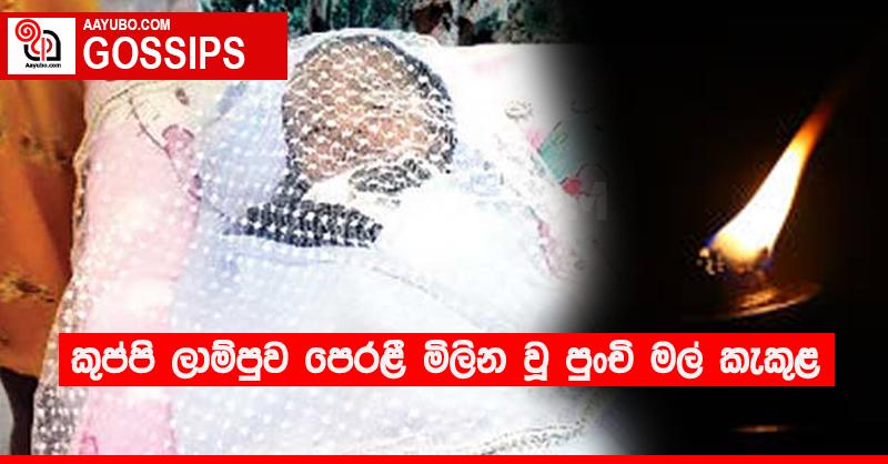 කුප්පි ලාම්පුව පෙරළී මිලින වූ පුංචි මල් කැකුළ 