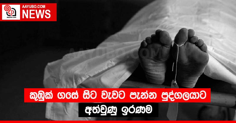 කුඹුක් ගසේ සිට වැවට පැන්න පුද්ගලයාට අත්වුණු ඉරණම