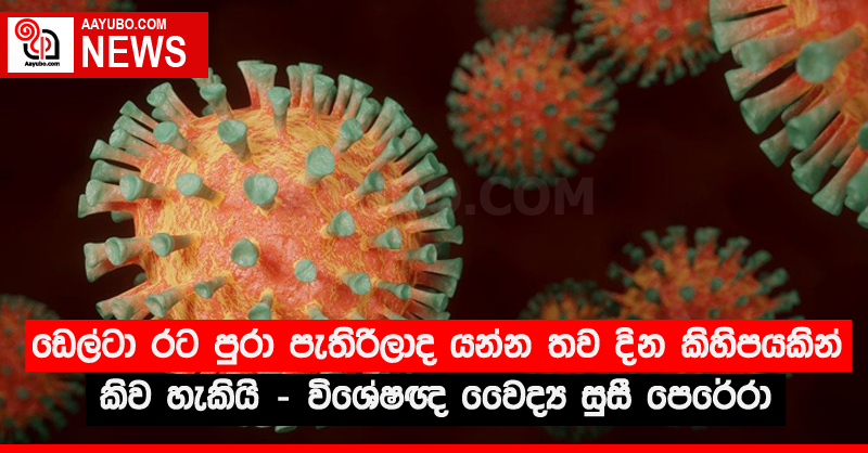 ඩෙල්ටා රට පුරා පැතිරිලාද යන්න තව දින කිහිපයකින් කිව හැකියි - විශේෂඥ වෛද්‍ය සුසී පෙරේරා