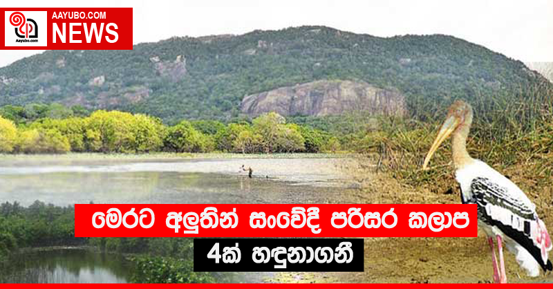 මෙරට අලුතින් සංවේදී පරිසර කලාප 4ක් හඳුනාගනී