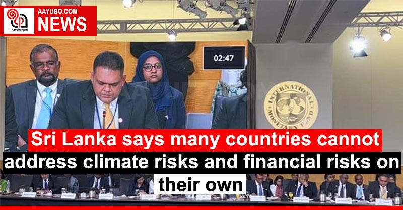 Sri Lanka says many countries cannot address climate risks and financial risks on their own