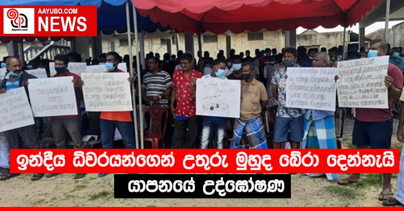 ඉන්දීය ධීවරයන්ගෙන් උතුරු මුහුද බේරා දෙන්නැයි යාපනයේ උද්ඝෝෂණ