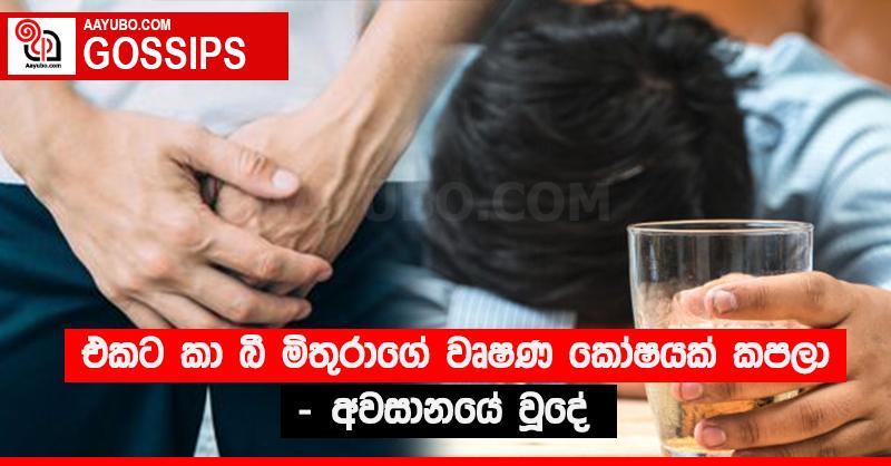 එකට කා බී මිතුරාගේ වෘෂණ කෝෂයක් කපලා - අවසානයේ වූදේ