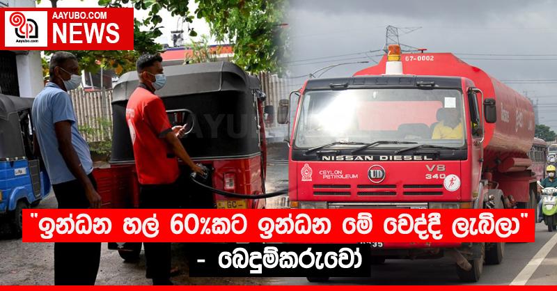 ඉන්ධන හල් 60%කට ඉන්ධන මේ වෙද්දී ලැබිලා - බෙදුම්කරුවෝ 