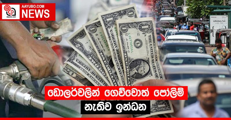 ඩොලර්වලින් ගෙව්වොත් පෝලිම් නැතිව ඉන්ධන