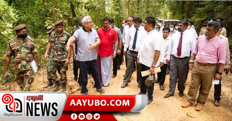 ජනපති සිංහරාජය හරහා ඉදිකෙරෙන මාර්ගය නිරීක්ෂණයට යයි (PHOTOS)