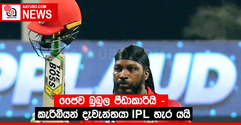 ජෛව බුබුල පීඩාකාරීයි - කැරිබියන් දැවැන්තයා අයි.පී.එල් හැර යයි