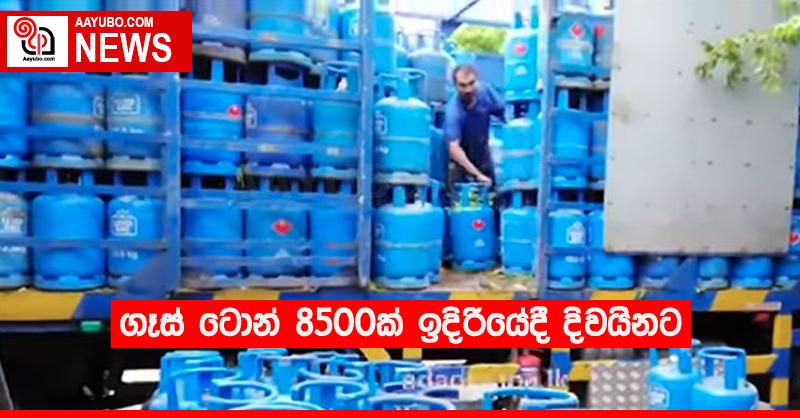 ගෑස් ටොන් 8500ක් ඉදිරියේදී දිවයිනට