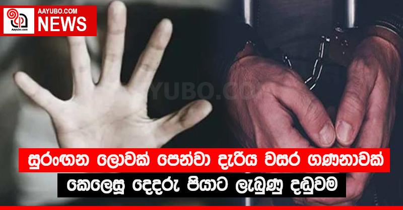 සුරංඟන ලොවක් පෙන්වා දැරිය වසර ගණනාවක් කෙලෙසූ දෙදරු පියාට ලැබුණු දඬුවම