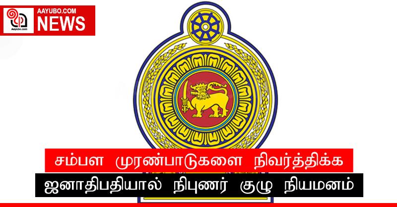 சம்பள முரண்பாடுகளை நிவர்த்திக்க ஜனாதிபதியால் நிபுணர் குழு நியமனம்