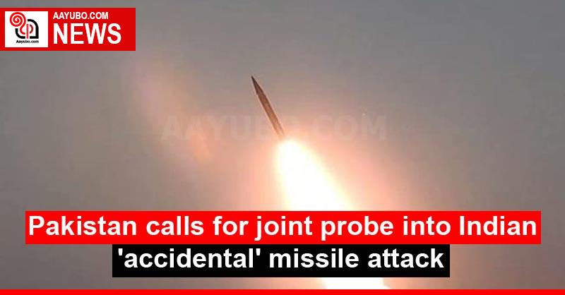Pakistan calls for joint probe into Indian 'accidental' missile attack