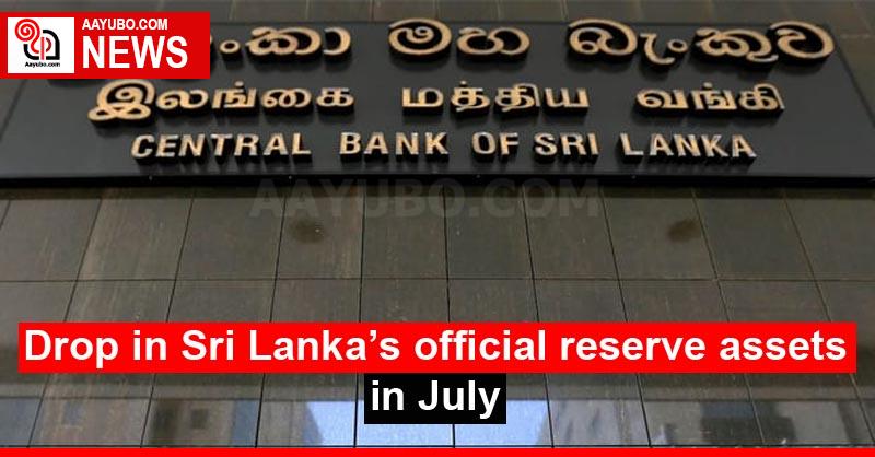 Drop in Sri Lanka’s official reserve assets in July