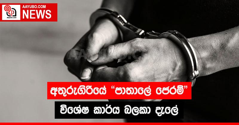 අතුරුගිරියේ "පාතාලේ ජෙරමි" විශේෂ කාර්ය බලකා දැලේ