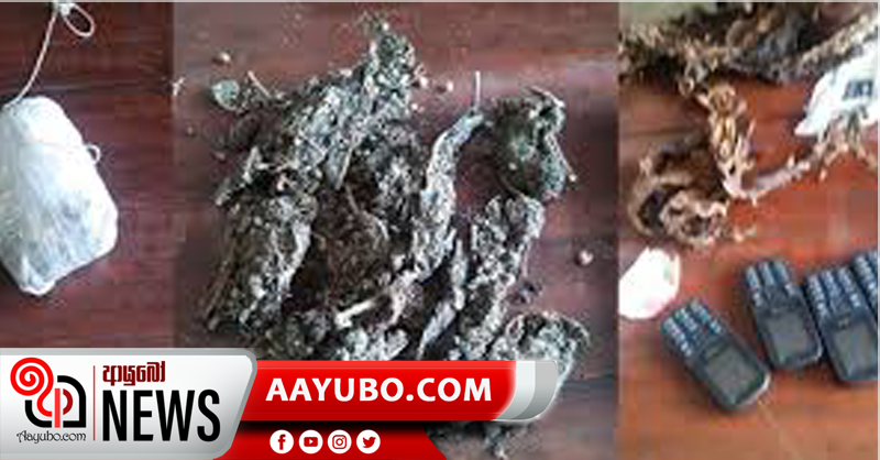 ගුවනින් කළුතර බන්ධනාගාරයට ආ ජංගම දුරකථන සහ මත්ද්‍රව්‍ය පාර්සලය අල්ලයි