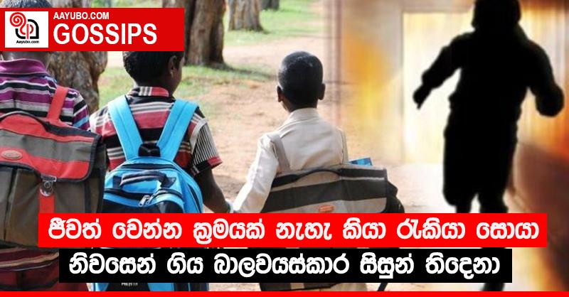 ජීවත් වෙන්න ක්‍රමයක් නැහැ කියා රැකියා සොයා නිවසෙන් ගිය බාලවයස්කාර සිසුන් තිදෙනා 