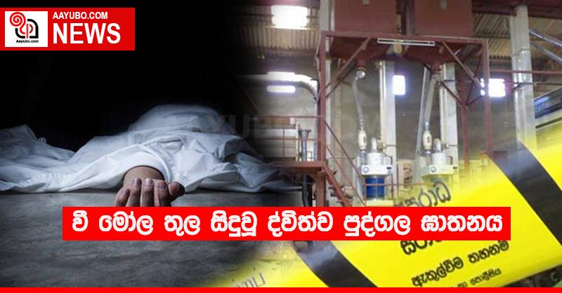 වී මෝල තුල සිදුවූ ද්විත්ව පුද්ගල ඝාතනය