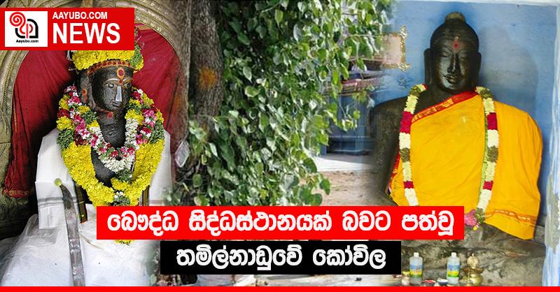 බෞද්ධ සිද්ධස්ථානයක් බවට පත්වූ තමිල්නාඩුවේ කෝවිල