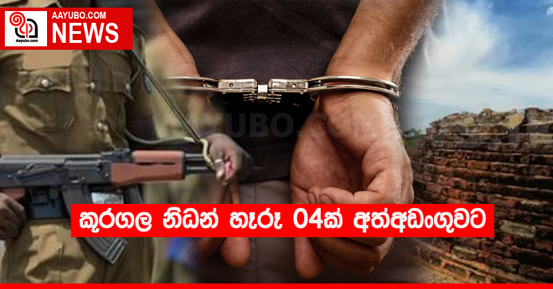 කූරගල නිධන් හෑරූ 04ක් අත්අඩංගුවට