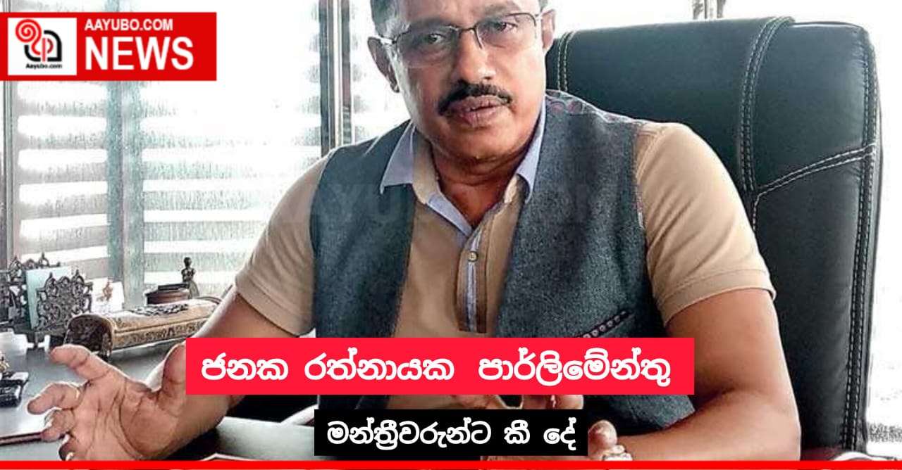තමාව ඉවත් කරන්න අත උස්සන පාර්ලිමේන්තු මන්ත්‍රීවරුන්ට ජනක කී දේ