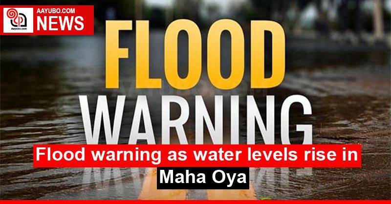 Flood warning as water levels rise in Maha Oya