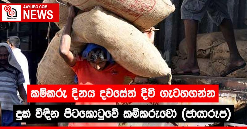 කම්කරු දිනය දවසේත් දිවි ගැටගහගන්න දුක් විඳින පිටකොටුවේ කම්කරුවෝ (ඡායාරූප)