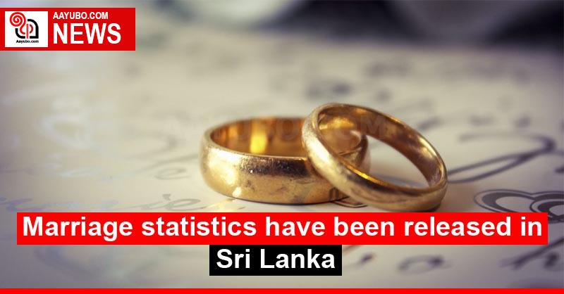 Marriage statistics have been released in Sri Lanka