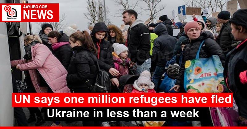 UN says one million refugees have fled Ukraine in less than a week