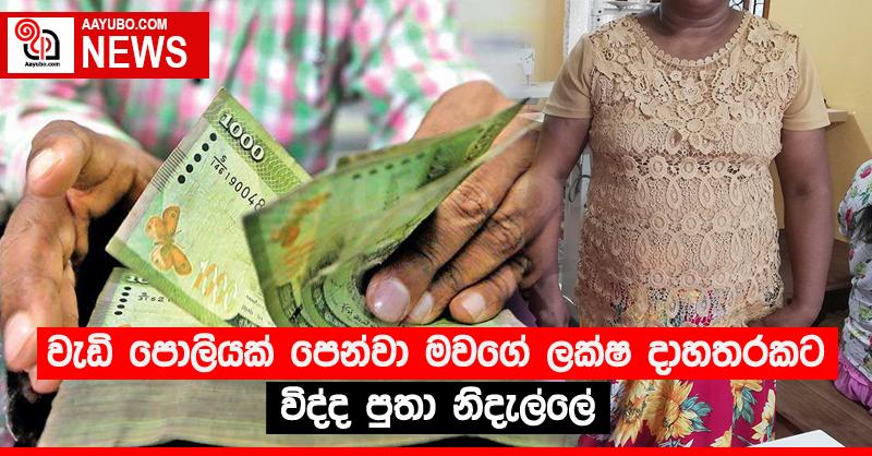 වැඩි පොලියක් පෙන්වා මවගේ ලක්ෂ දාහතරකට විද්ද පුතා නිදැල්ලේ