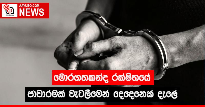 මොරගහකන්ද රක්ෂිතයේ ජාවාරමක් වැටලීමෙන් දෙදෙනෙක් දැලේ