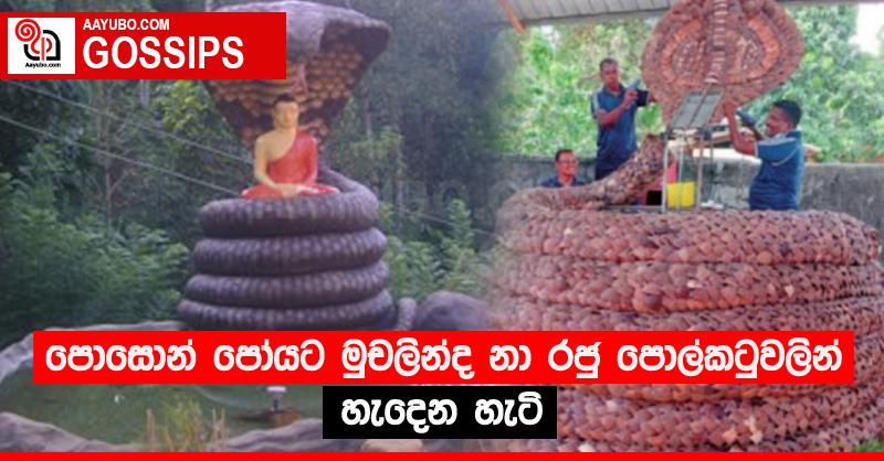 පොසොන් පෝයට මුචලින්ද නා රජු පොල්කටුවලින් හැදෙන හැටි