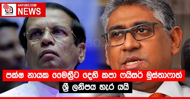 පක්ෂ නායක මෛත්‍රීට දෙහි කපා ෆයිසර් මුස්තාෆාත් ශ්‍රී ලනිපය හැර යයි