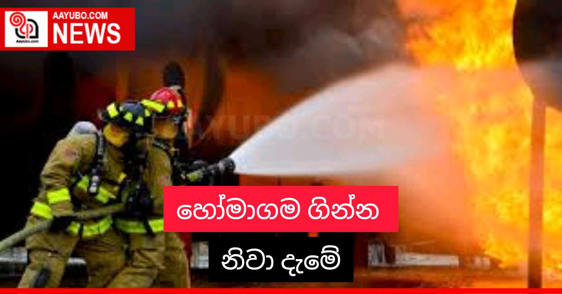 හෝමාගම ගින්න නිවා දැමේ
