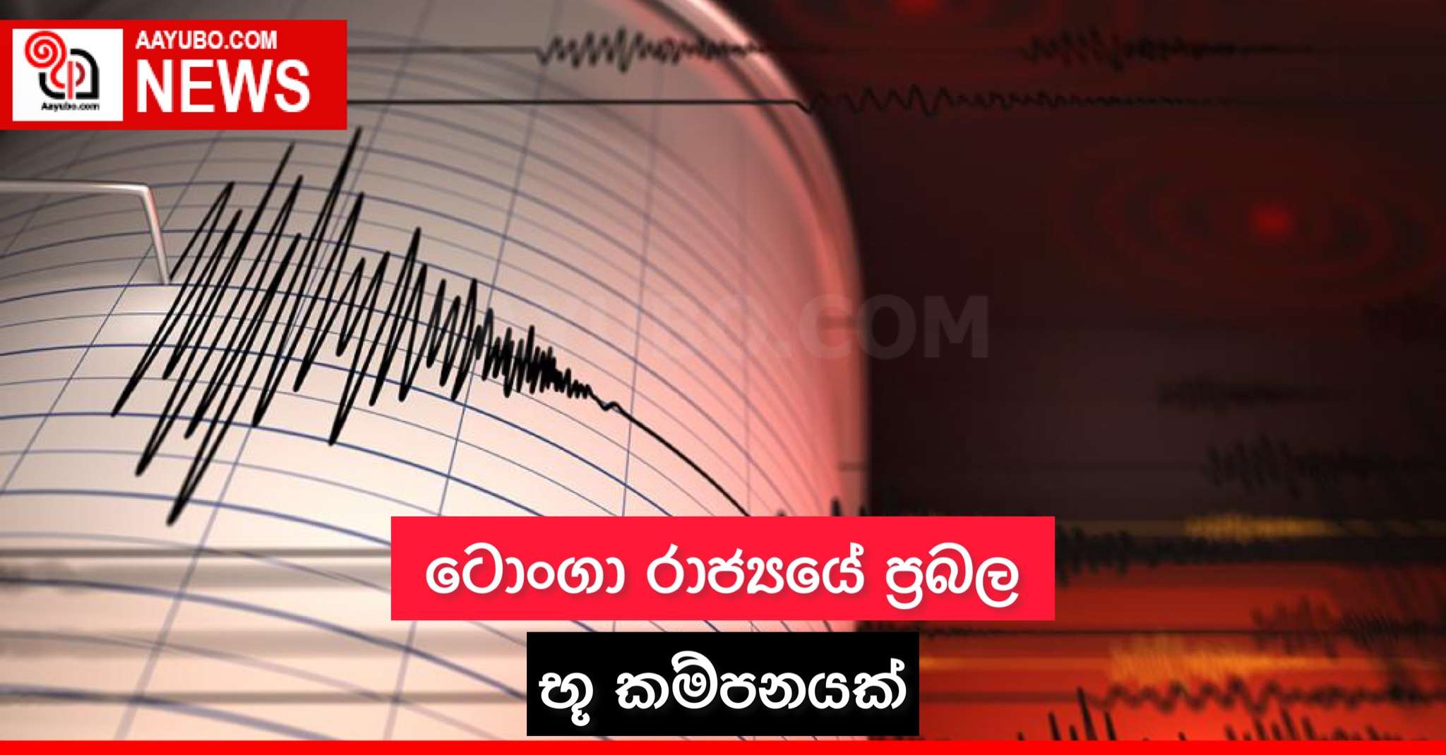 ටොංගා රාජ්‍යයේ ප්‍රබල භූ කම්පනයක්