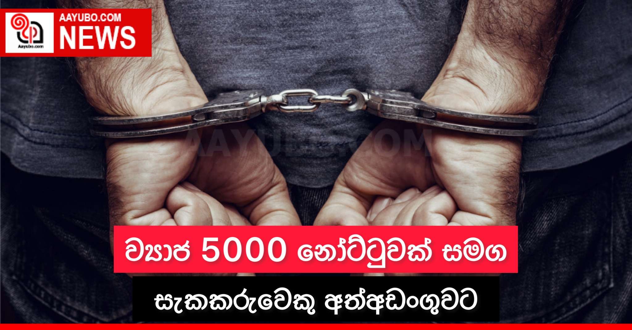 ව්‍යාජ 5000 නෝට්ටුවක් සමග සැකකරුවෙකු අත්අඩංගුවට