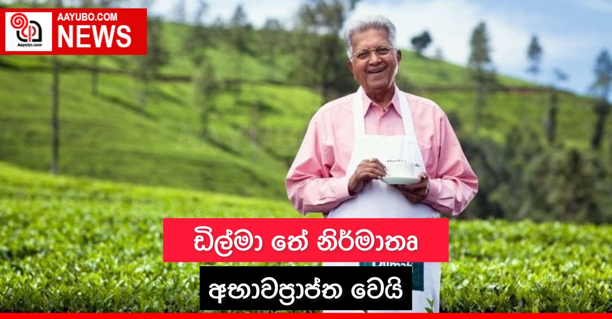 ඩිල්මා තේ නිර්මාතෘ අභාවප්‍රාප්ත වෙයි