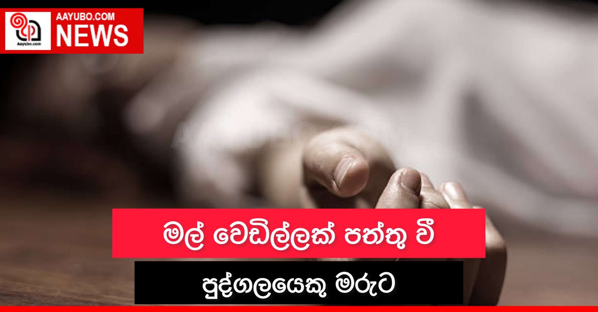 මල් වෙඩිල්ලක් පත්තු වී පුද්ගලයෙකු මරුට