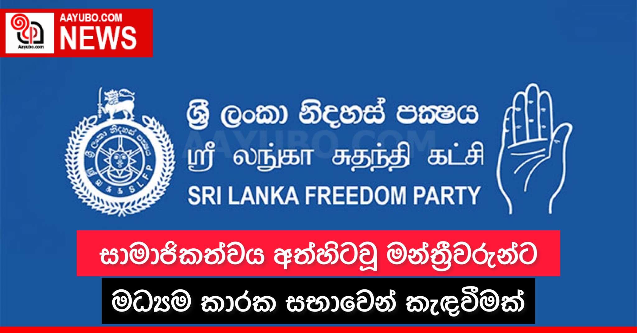 සාමාජිකත්වය අත්හිටවූ මන්ත්‍රීවරුන්ට මධ්‍යම කාරක සභාවෙන් කැඳවීමක්