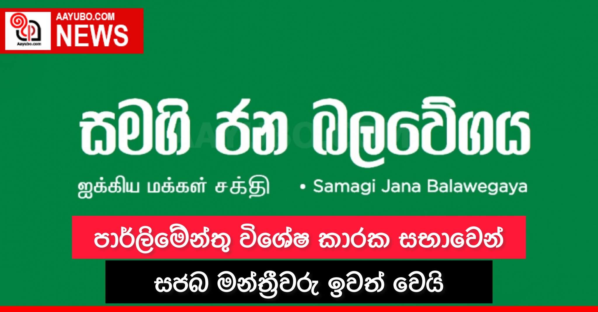 පාර්ලිමේන්තු විශේෂ කාරක සභාවෙන් සජබ මන්ත්‍රීවරු ඉවත් වෙයි