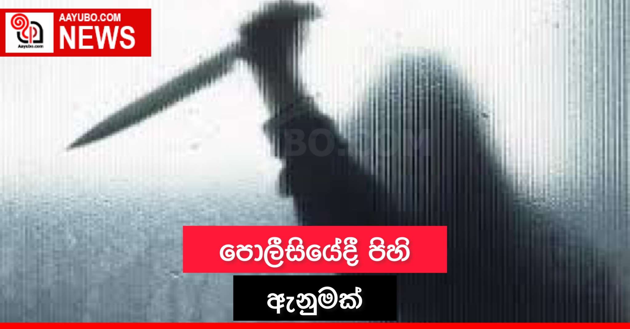 පොලීසියේදී පිහි ඇනුමක්