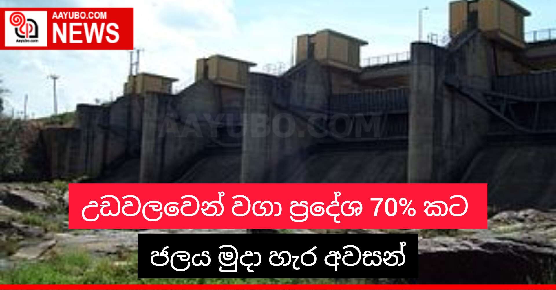 උඩවලවෙන් වගා ප්‍රදේශ 70% කට ජලය මුදා හැර අවසන්